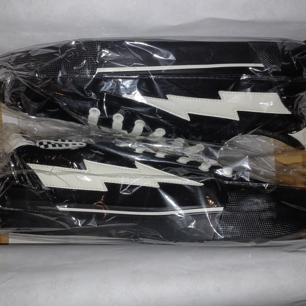 Black and White Lightning Sneakers